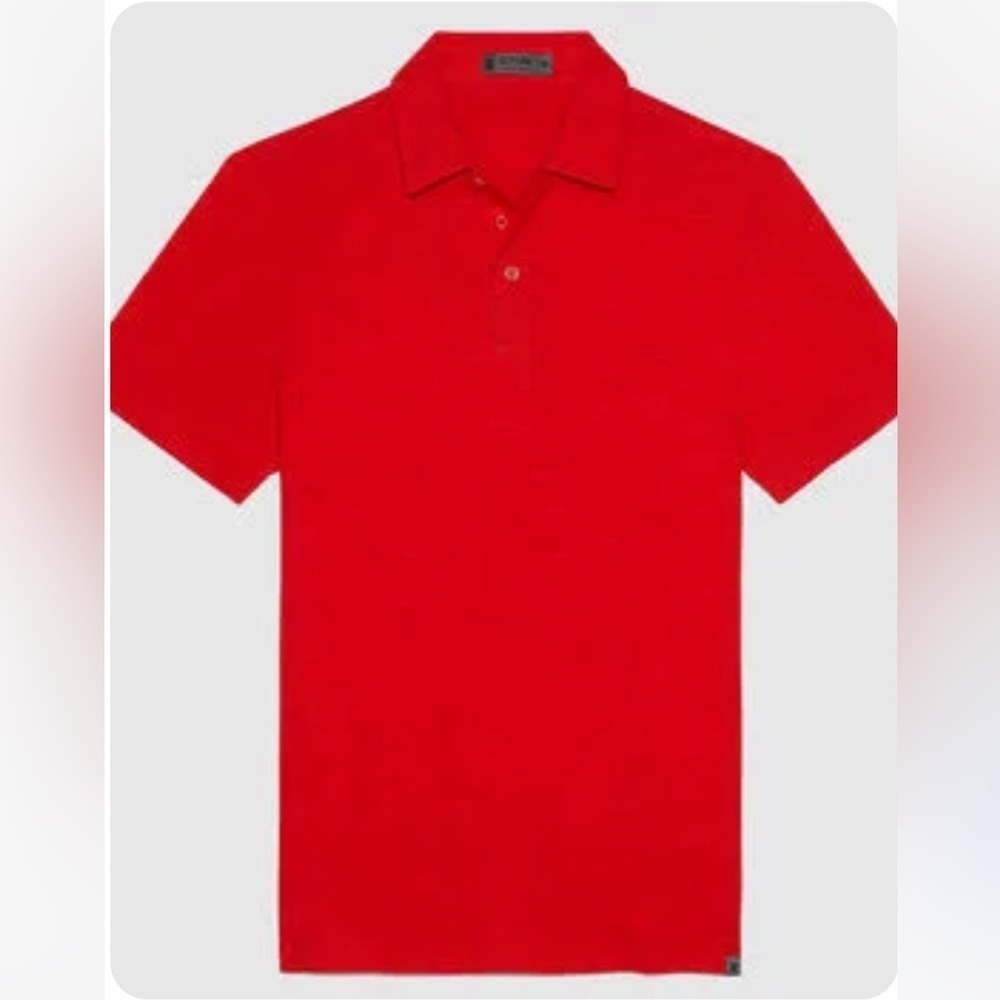 G/FORE Clubhouse Slub Cotton Slim Fit Golf Polo in poppy size medium